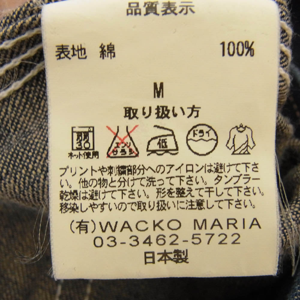 WACKO MARIA ワコマリア GUILTYPARTIES ジップアップ デニム ジャケット インディゴブルー系 M【中古】
