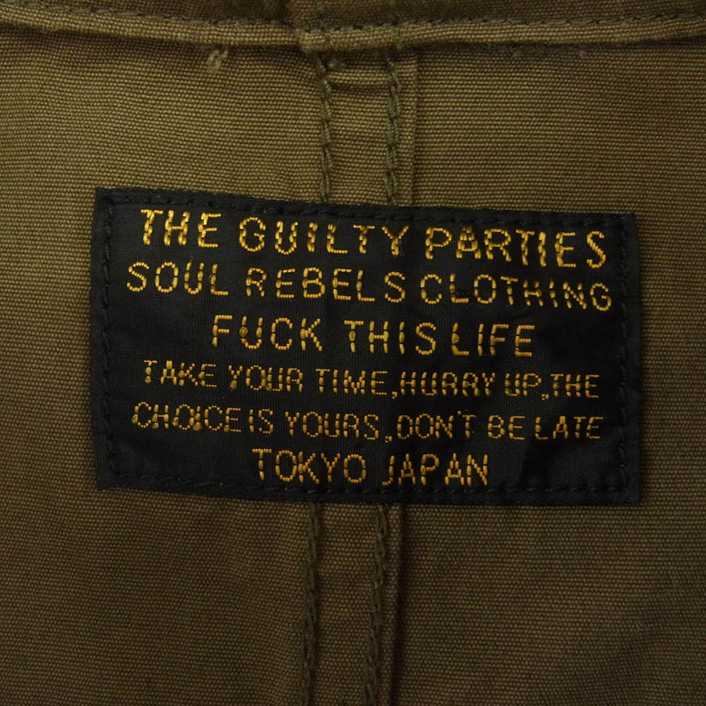 WACKO MARIA ワコマリア 14SS 14SS-MOD-04 GUILTYPARTIES MODS COAT ROCKERS TOKYO モッズ コート ワッペン モスグリーン系 S【中古】