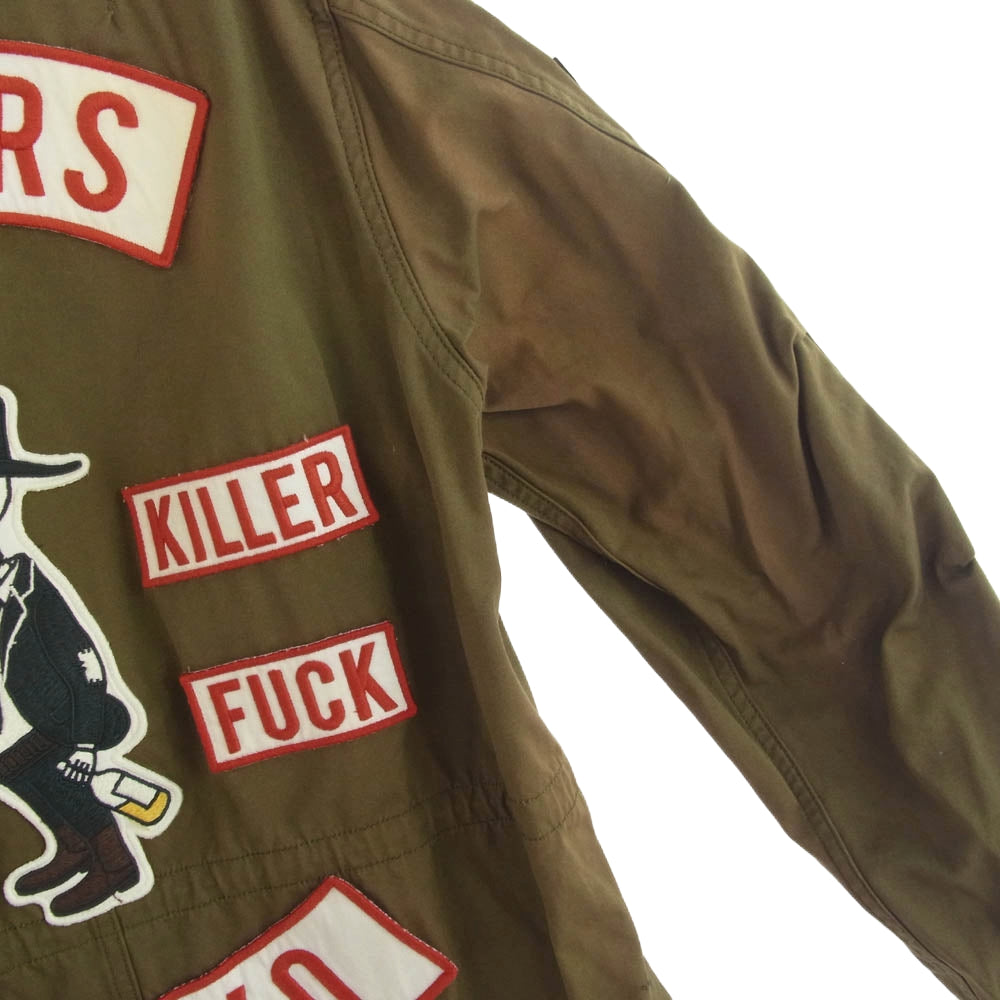WACKO MARIA ワコマリア 14SS 14SS-MOD-04 GUILTYPARTIES MODS COAT ROCKERS TOKYO モッズ コート ワッペン モスグリーン系 S【中古】