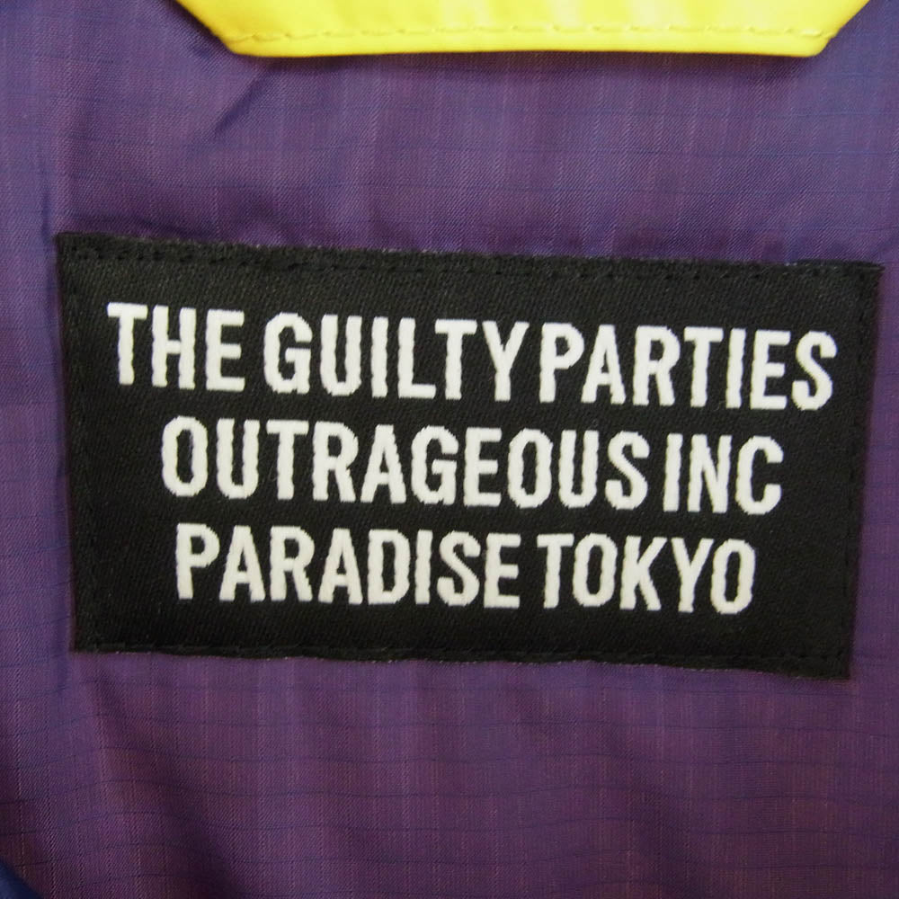 WACKO MARIA ワコマリア GUILTYPARTIES PRIMALOFT JACKET プリマロフト ジャケット 中綿 バックプリント イエロー系 パープル系【中古】