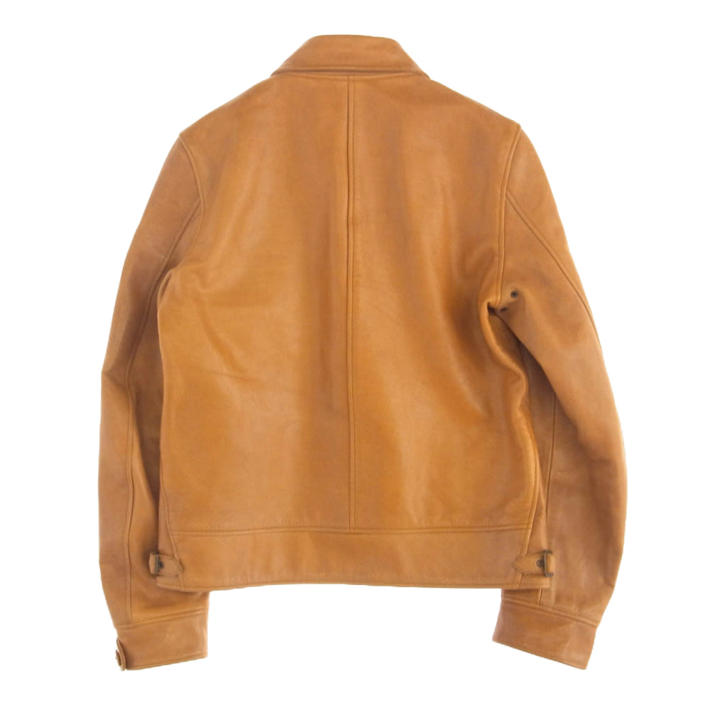 WACKO MARIA ワコマリア 12AW 12AW-LEA-07 GUILTYPARTIES A-1 TYPE LEATHER JACKET レザー ジャケット ライトブラウン系 S【中古】