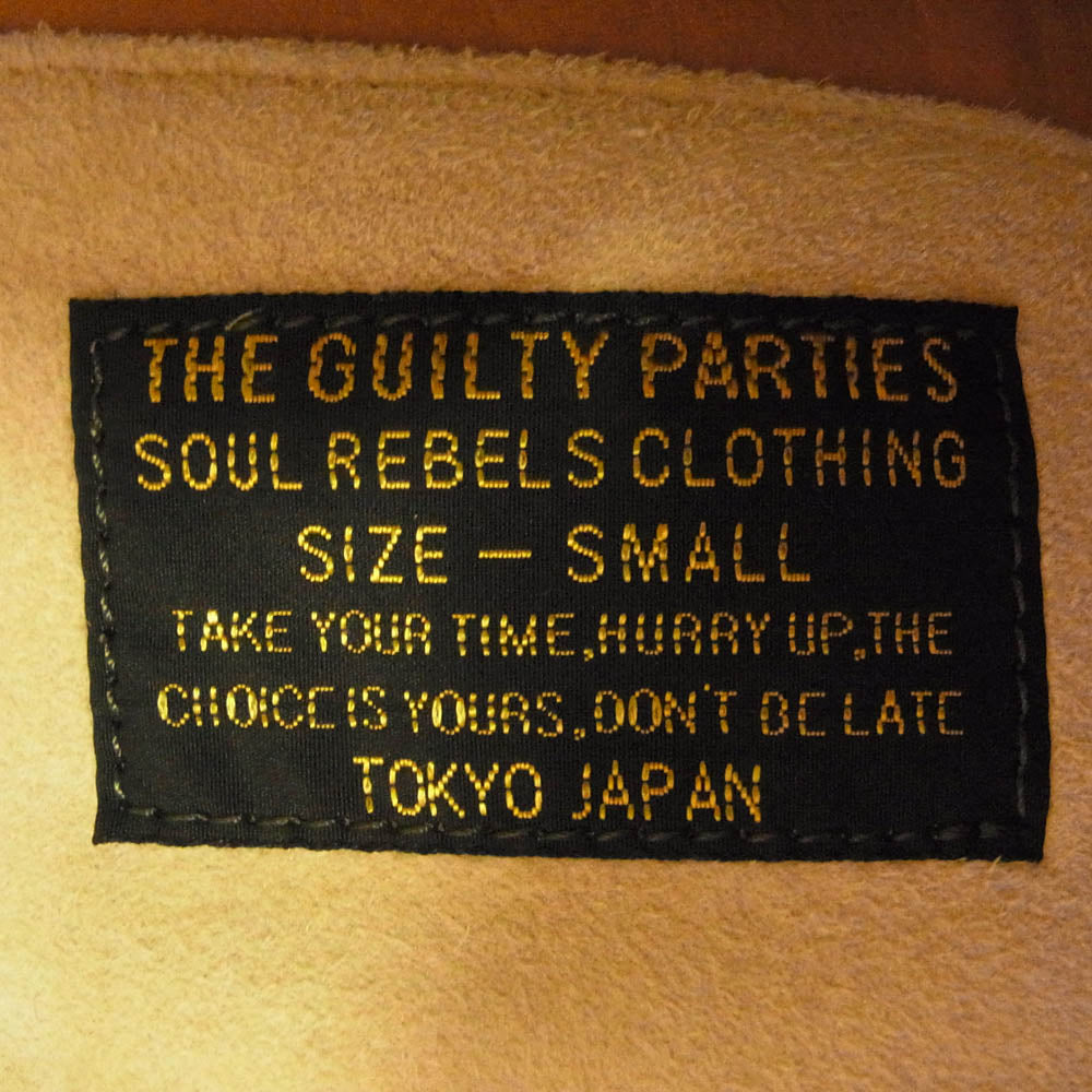 WACKO MARIA ワコマリア 12AW 12AW-LEA-07 GUILTYPARTIES A-1 TYPE LEATHER JACKET レザー ジャケット ライトブラウン系 S【中古】