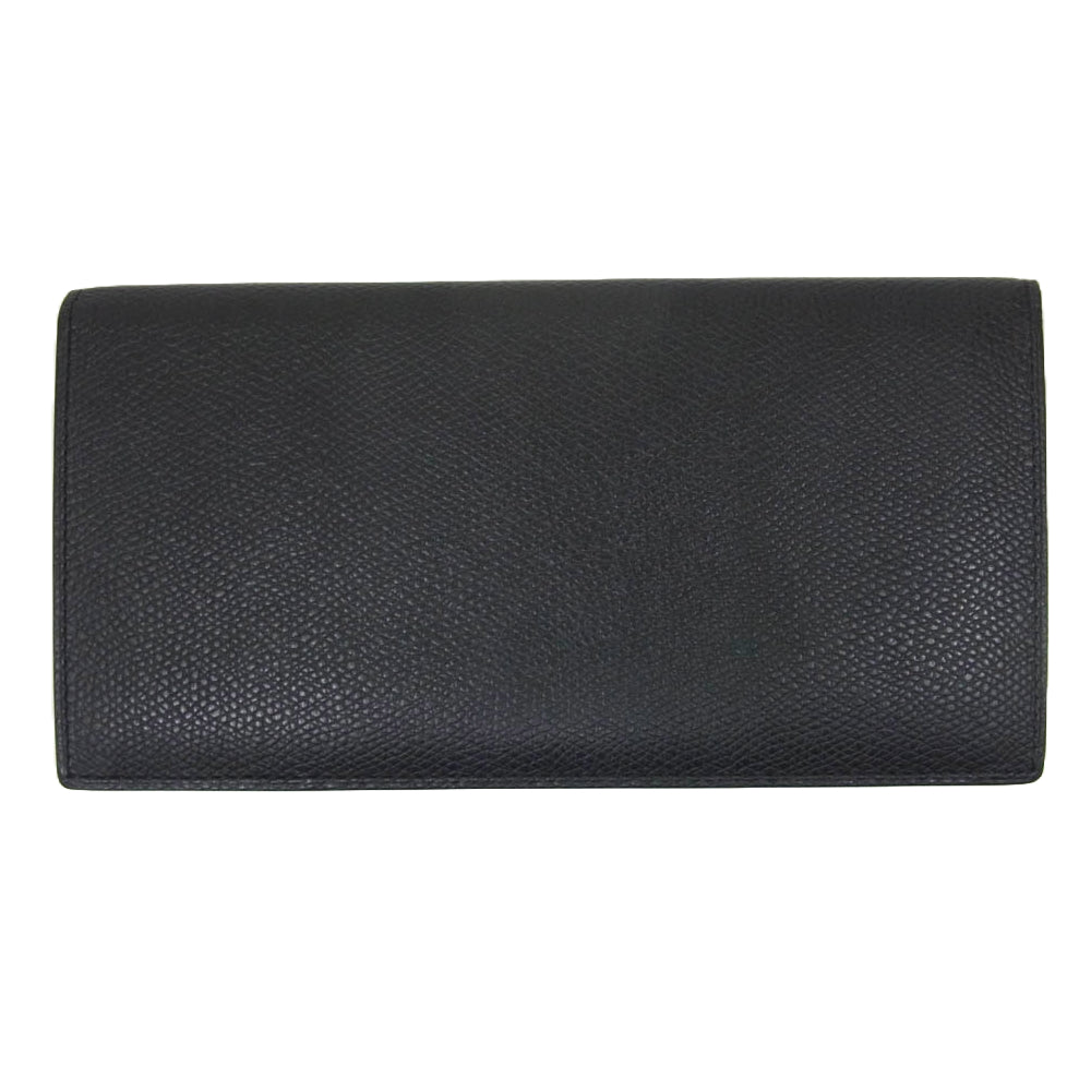 CAMIEL FORTGENS カミエルフォートへンス VERSO 旧ロゴ クロコ  レザー 長財布 ブラック系【美品】【中古】