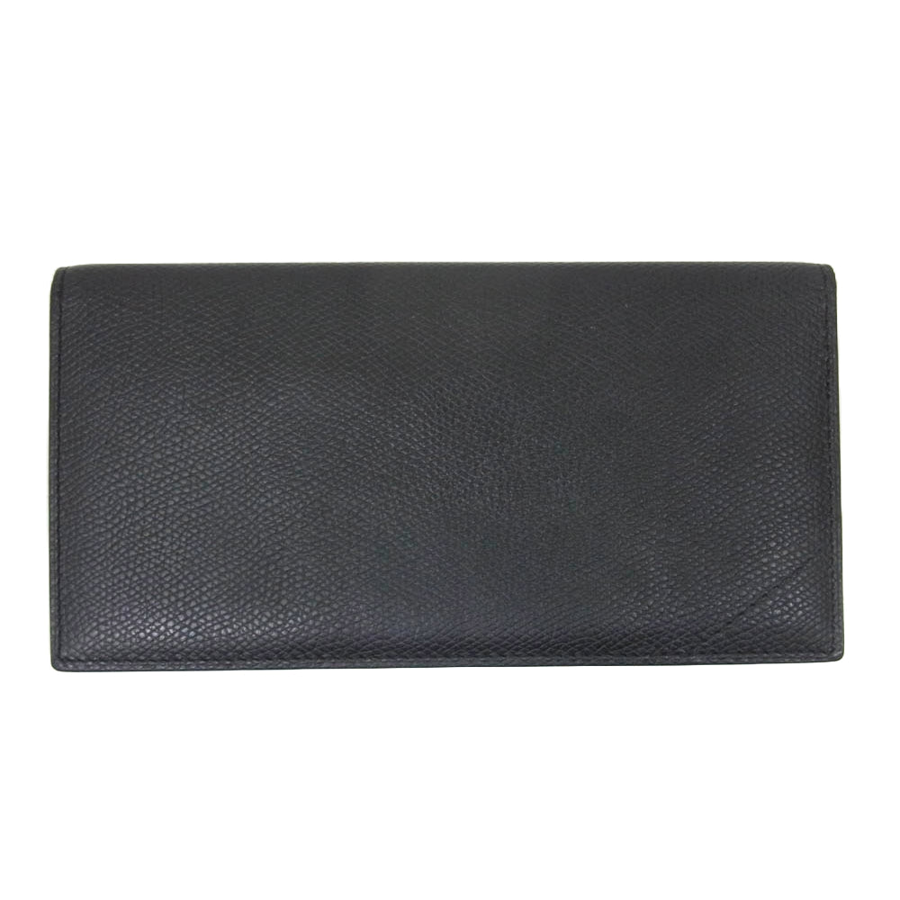 CAMIEL FORTGENS カミエルフォートへンス VERSO 旧ロゴ クロコ  レザー 長財布 ブラック系【美品】【中古】