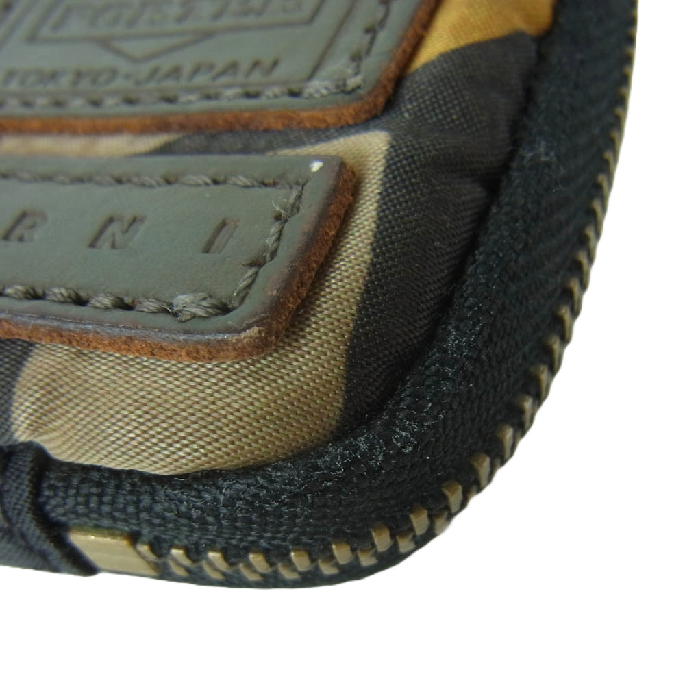 PORTER ポーター MARNI マルニ ジップ コインケース 小銭入れ 日本製 ブラック系 カーキ系【中古】