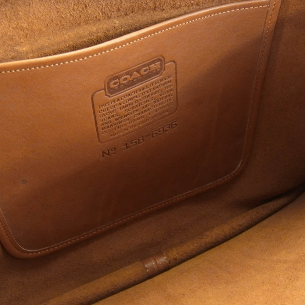 COACH コーチ 158-6936 オールド レザー クラッチ バッグ セカンド バッグ ブラウン系【中古】