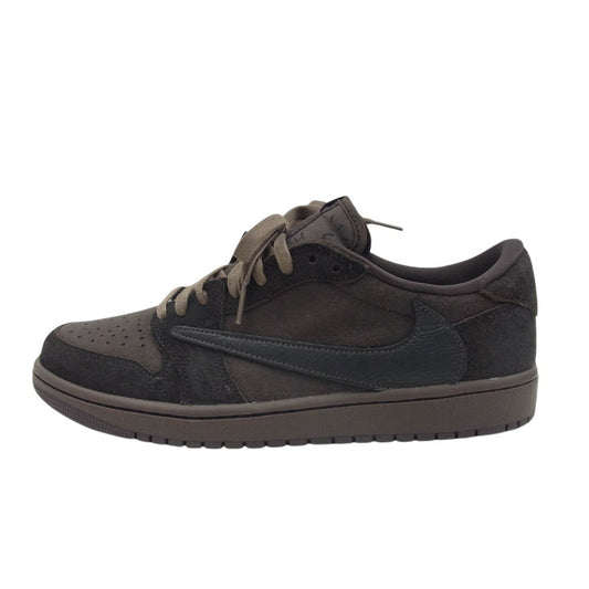NIKE ナイキ 24AW DM7866-202 × Travis Scott × Air Jordan 1 Low OG SP フェイクバスターズ鑑定済 Velvet Brown and Dark Mocha トラヴィススコット × エアジョーダン 1 ロー ベルベットブラウン アンド ダークモカ スニーカー ブラウン系 ブラウン系 27.5cm【新古品】【未使用】【中古】