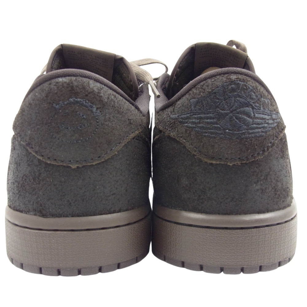 NIKE ナイキ 24AW DM7866-202 × Travis Scott × Air Jordan 1 Low OG SP フェイクバスターズ鑑定済 Velvet Brown and Dark Mocha トラヴィススコット × エアジョーダン 1 ロー ベルベットブラウン アンド ダークモカ スニーカー ブラウン系 ブラウン系 27.5cm【新古品】【未使用】【中古】