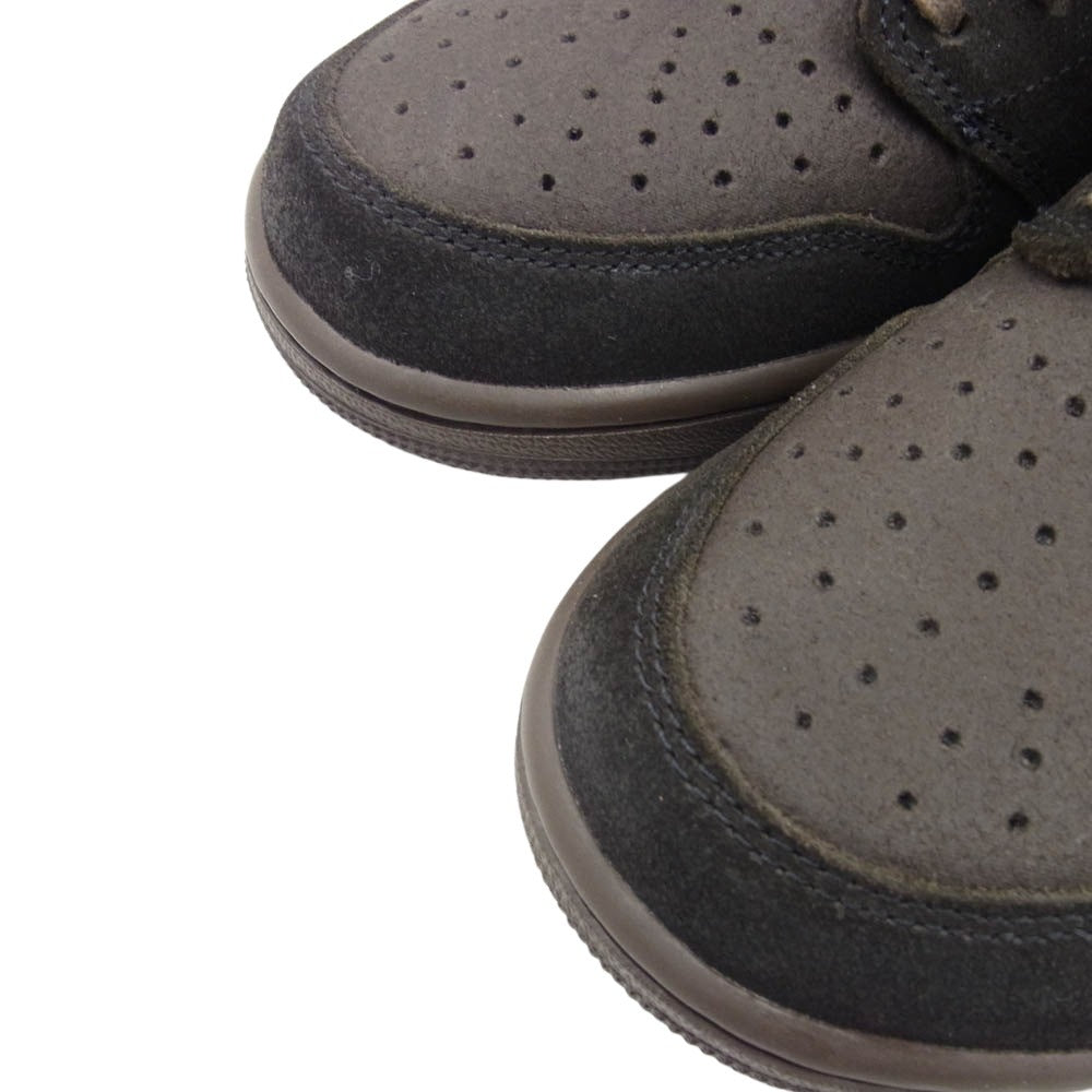 NIKE ナイキ 24AW DM7866-202 × Travis Scott × Air Jordan 1 Low OG SP フェイクバスターズ鑑定済 Velvet Brown and Dark Mocha トラヴィススコット × エアジョーダン 1 ロー ベルベットブラウン アンド ダークモカ スニーカー ブラウン系 ブラウン系 27.5cm【新古品】【未使用】【中古】