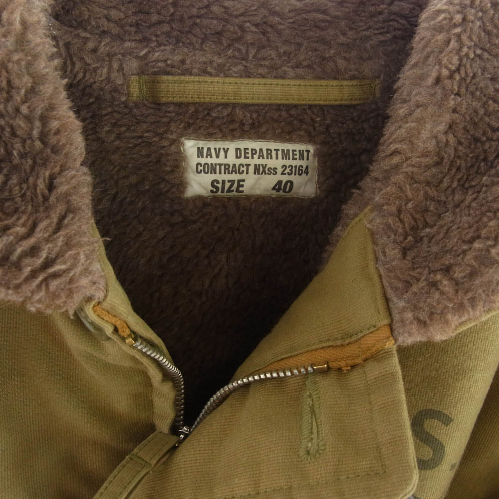 TOY'S McCOY トイズマッコイ N-1 TYPE デッキ ジャケット ロードランナー ワッペン カーキ系 40【中古】