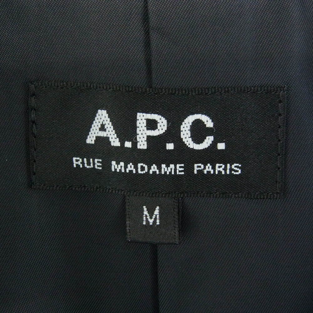 A.P.C. アーペーセー FOX BROTHERS フォックスブラザーズ ヘリンボーン ロング コート グレー系 M【中古】