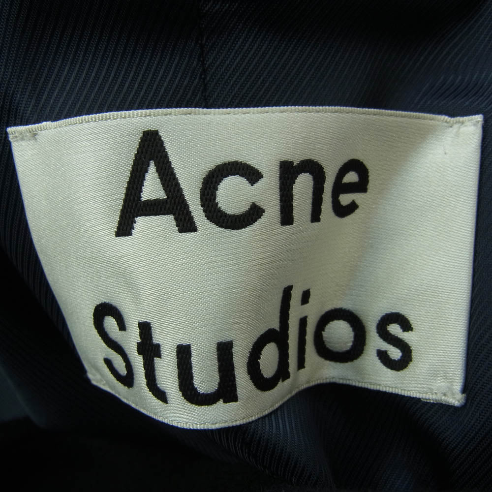 ACNE STUDIOS アクネストゥディオズ GARRET ギャレット チェスター ウール ロング コート ブラック系 44【中古】