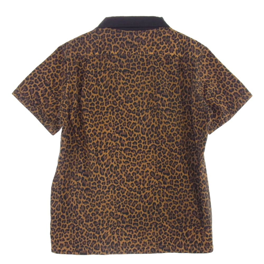 MINEDENIM マインデニム 2004-5001-67-022 Leopard S/S Open Collar SH レオパード プリント 半袖 オープン シャツ ブラック系 ブラウン系 2【中古】