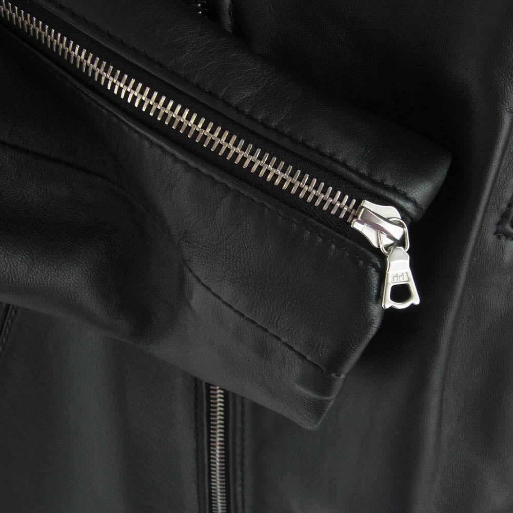 SOPHNET. ソフネット SOPH-190051 × schott ショット シープスキン ダブル ライダース ジャケット ブラック系 マルチカラー系 42【中古】