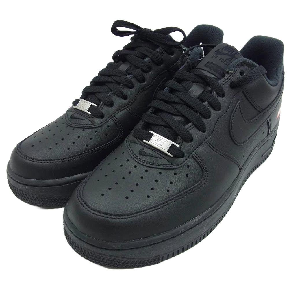 Supreme シュプリーム CU9225-001 × Nike Air Force 1 Low Black ナイキ エアフォース1 ロー ブラック スニーカー ブラック系 26cm【極上美品】【中古】