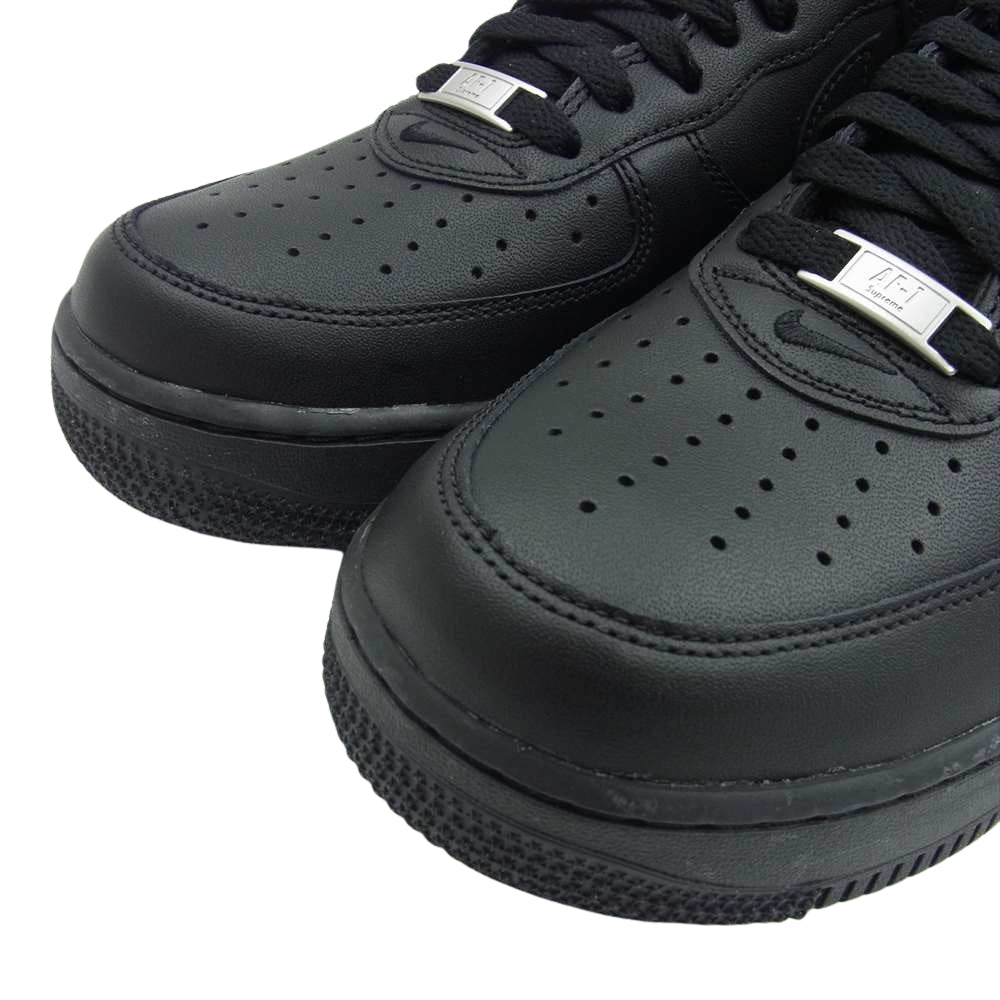 Supreme シュプリーム CU9225-001 × Nike Air Force 1 Low Black ナイキ エアフォース1 ロー ブラック スニーカー ブラック系 26cm【極上美品】【中古】