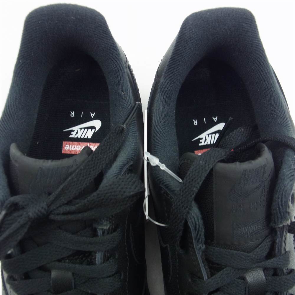 Supreme シュプリーム CU9225-001 × Nike Air Force 1 Low Black ナイキ エアフォース1 ロー ブラック スニーカー ブラック系 26cm【極上美品】【中古】