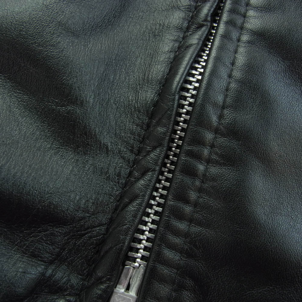 schott ショット 641 LEATHER SINGLE RIDERS JACKET レザー シングル ライダース ジャケット ボアライナー付 ブラック系 36【中古】