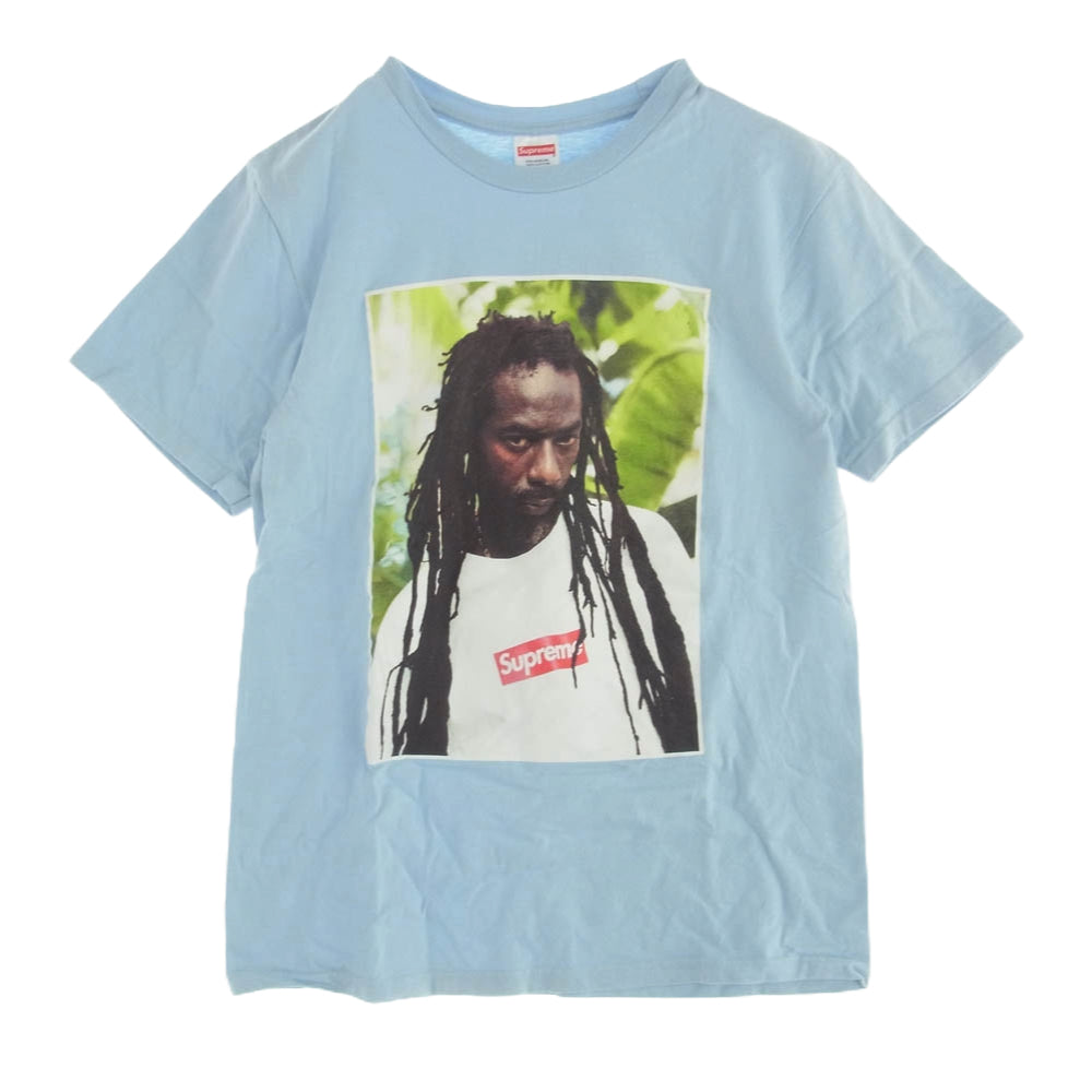 Supreme シュプリーム 19SS Buju Banton Tee ブジュバントンボックスロゴフォトプリント Tシャツ ライトブルー系 S【中古】