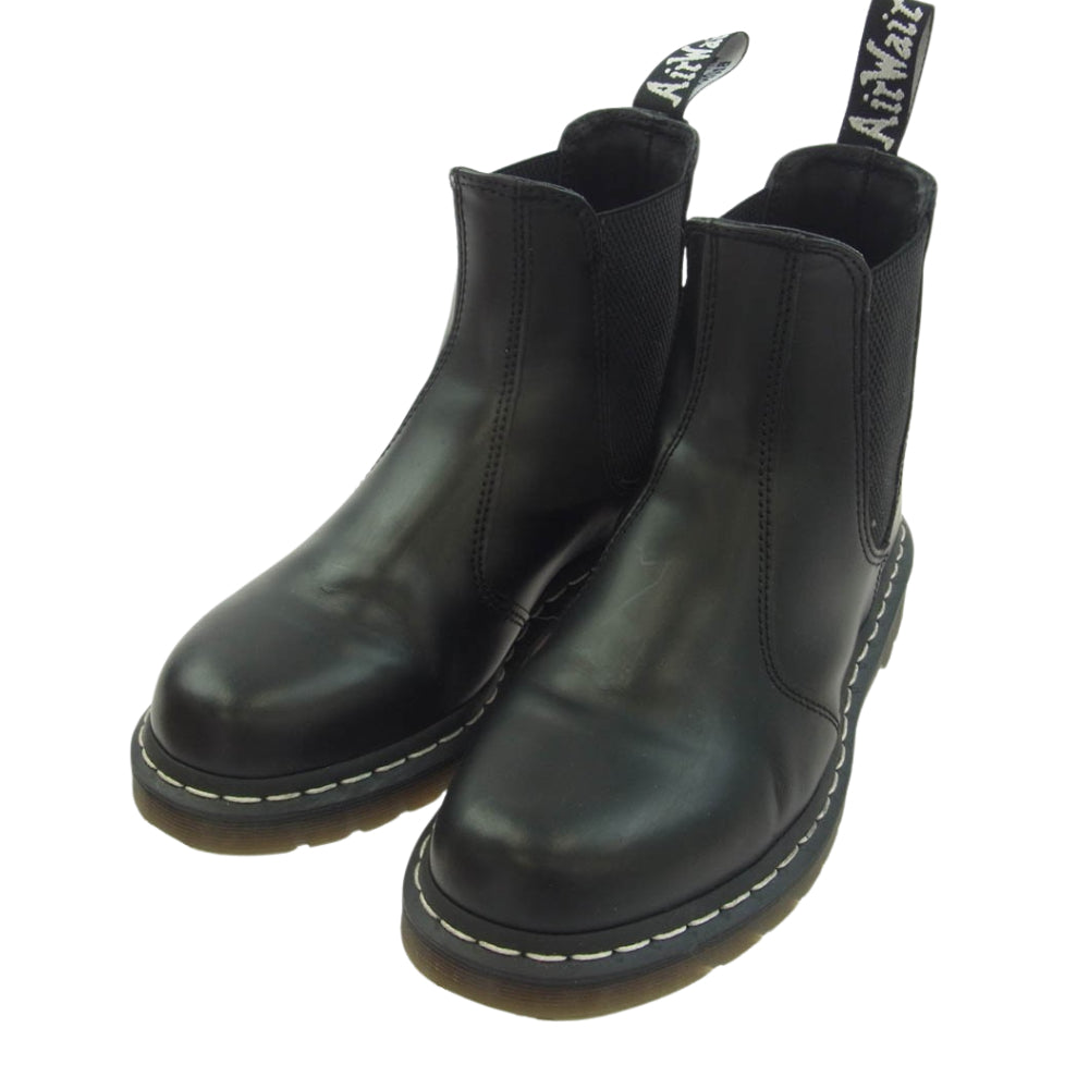 Dr.Martens ドクターマーチン 2976WS WHITE STITCH LEATHER CHELSEA BOOTS ホワイト ステッチ レザー チェルシー ブーツ ブラック系 EU41【中古】