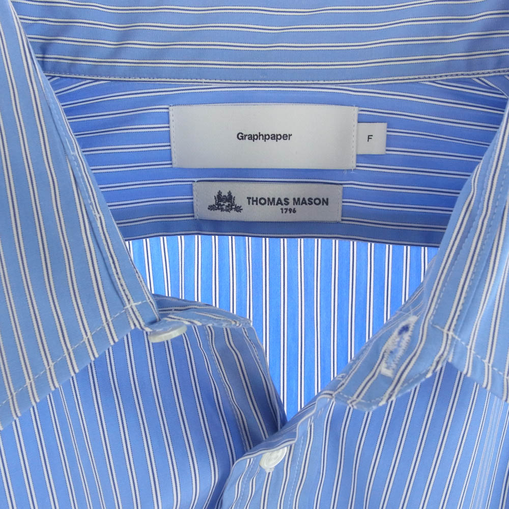 【美品・希少コラボ】グラフペーパー×トーマスメイソン☆ストライプシャツ 美品・希少コラボ】グラフペーパー×トーマスメイソン☆ストライプシャツ