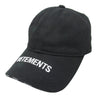 VETEMENTS ヴェトモン UAH21CA264 ロゴ刺繍 ベースボールキャップ ブラック系【中古】