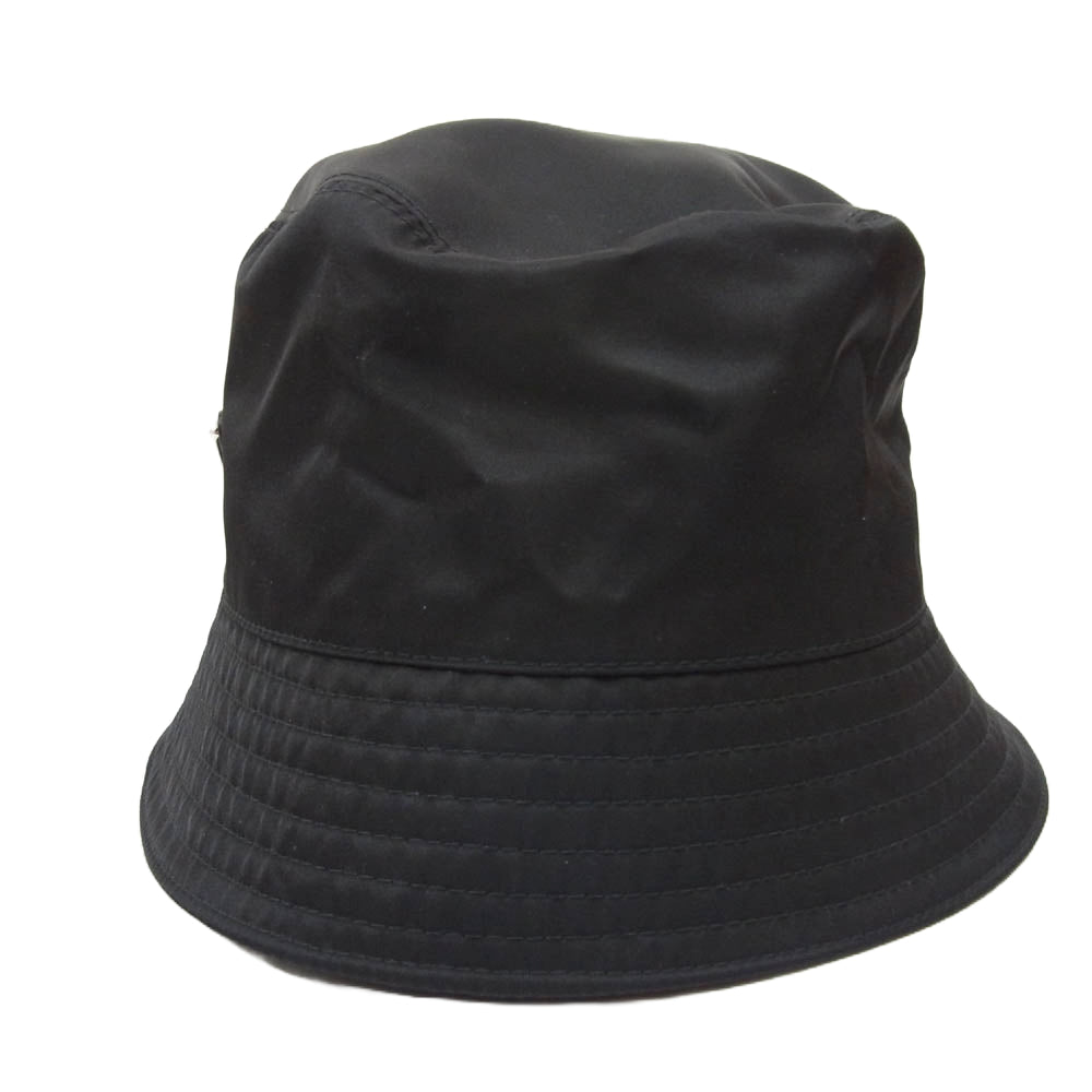 PRADA プラダ 2HC137 2DM ReNylon 三角ロゴ バケットハット ブラック系 L【中古】
