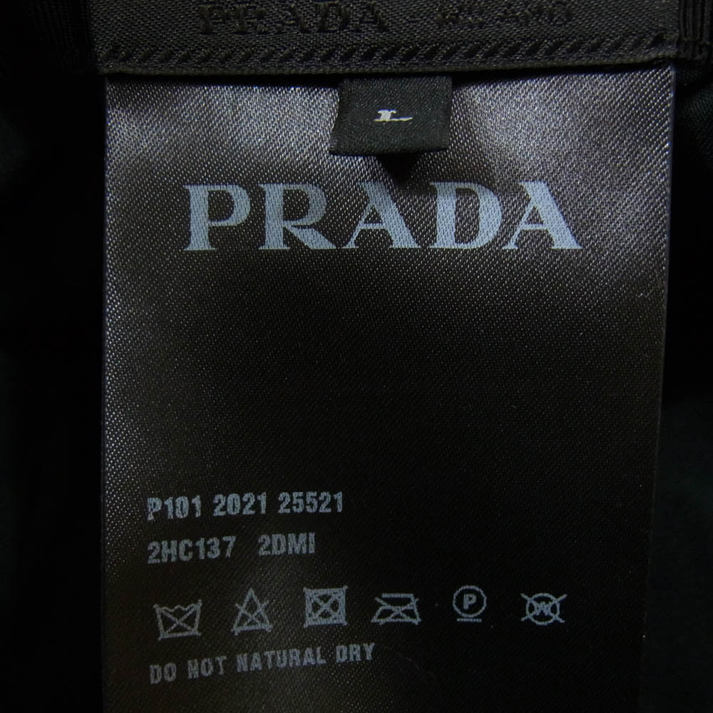 PRADA プラダ 2HC137 2DM ReNylon 三角ロゴ バケットハット ブラック系 L【中古】