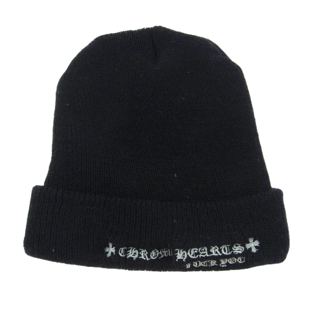 CHROME HEARTS クロムハーツ（原本無） WOOL WATCH CAP ウール ワッチ キャップ CHプラス 刺繍 ビーニー ニット帽子 ニット キャップ ブラック系 OS【中古】