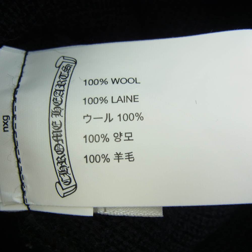 CHROME HEARTS クロムハーツ（原本無） WOOL WATCH CAP ウール ワッチ キャップ CHプラス 刺繍 ビーニー ニット帽子 ニット キャップ ブラック系 OS【中古】