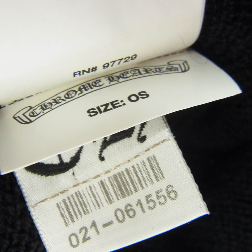 CHROME HEARTS クロムハーツ（原本無） WOOL WATCH CAP ウール ワッチ キャップ CHプラス 刺繍 ビーニー ニット帽子 ニット キャップ ブラック系 OS【中古】