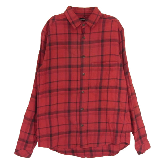 FRANK LEDER フランクリーダー 0316089 RED CHEQUERD SHIRT WITH LEATHER DOT S/S チェック柄 長袖 シャツ レッド系 XS【中古】