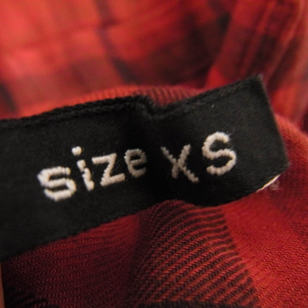 FRANK LEDER フランクリーダー 0316089 RED CHEQUERD SHIRT WITH LEATHER DOT S/S チェック柄 長袖 シャツ レッド系 XS【中古】