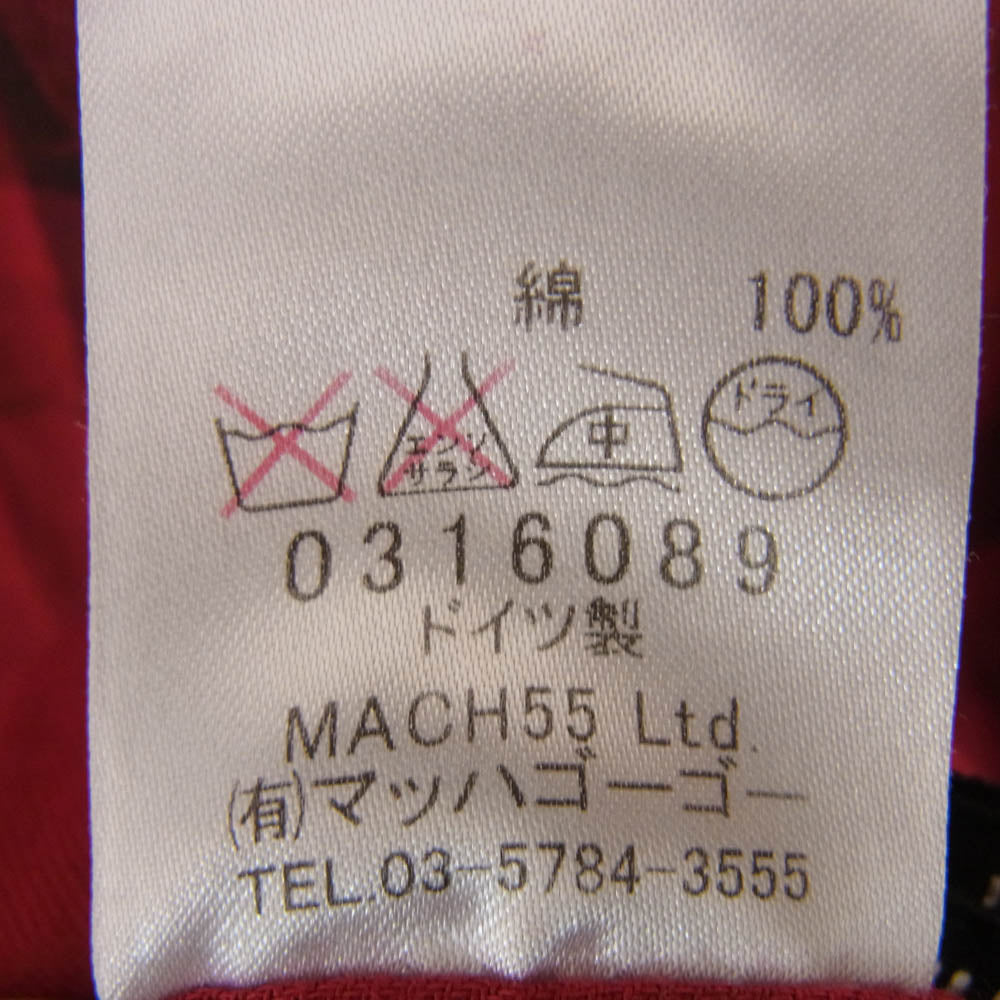 FRANK LEDER フランクリーダー 0316089 RED CHEQUERD SHIRT WITH LEATHER DOT S/S チェック柄 長袖 シャツ レッド系 XS【中古】