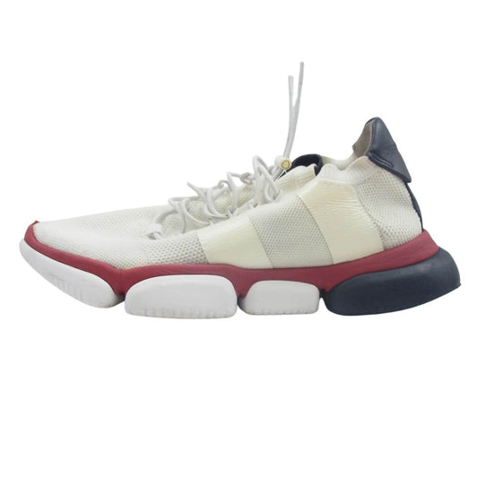 MONCLER モンクレール THE BUBBLE SNEAKER ザ バブル ローカットスニーカー ホワイト系 レッド系 42【中古】