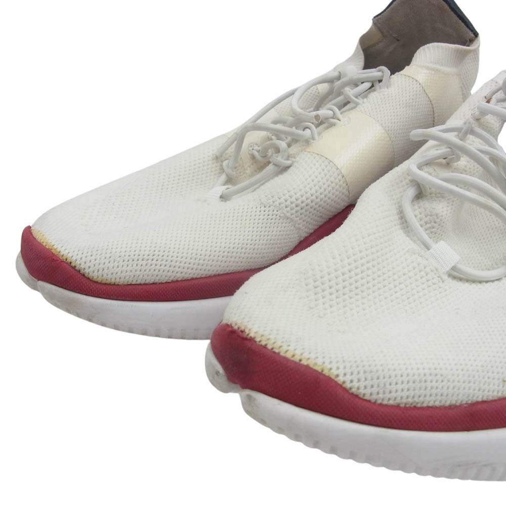 MONCLER モンクレール THE BUBBLE SNEAKER ザ バブル ローカットスニーカー ホワイト系 レッド系 42【中古】
