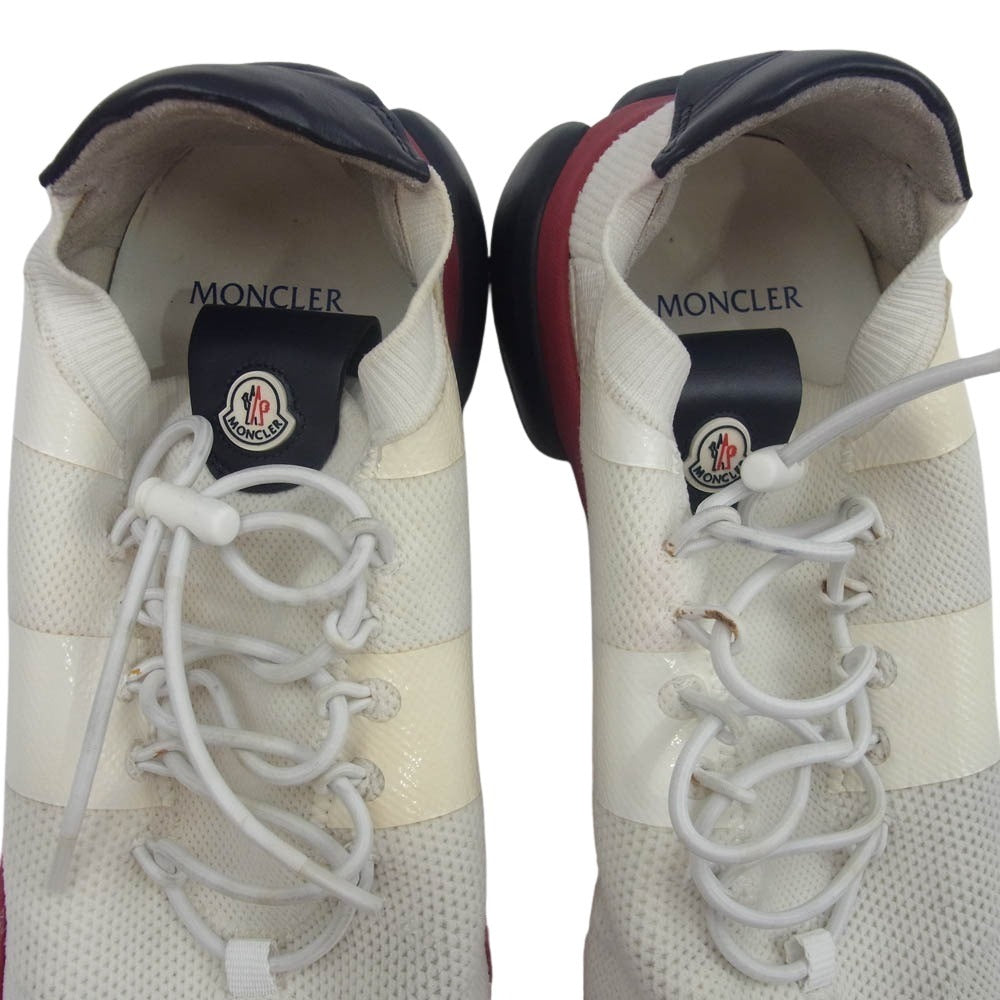MONCLER モンクレール THE BUBBLE SNEAKER ザ バブル ローカットスニーカー ホワイト系 レッド系 42【中古】