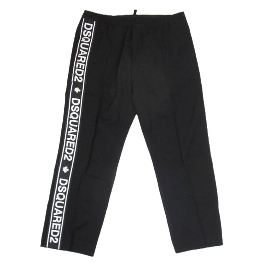 DSQUARED2 ディースクエアード S74KB0189 サイドライン ロゴ ジョガー パンツ ブラック系 48【中古】