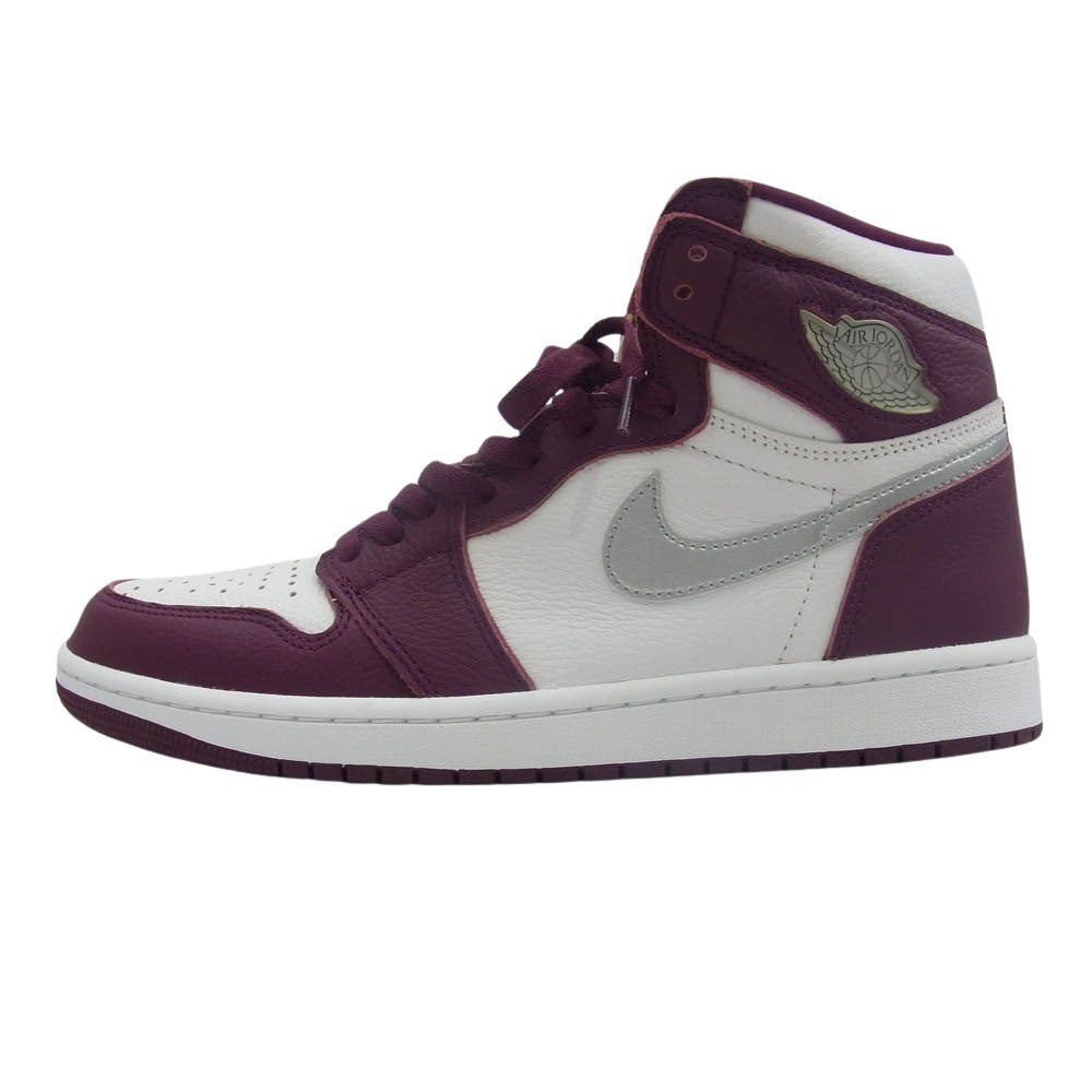 NIKE ナイキ 555088-611 Air Jordan 1 High OG Bordeaux エアジョーダン1 ハイ OG ボルドー スニーカー ワインレッド系 ホワイト系 27.5cm【極上美品】【中古】