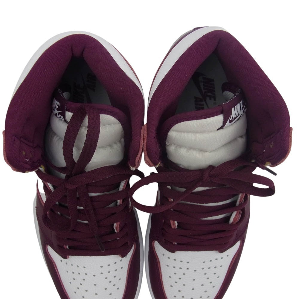 NIKE ナイキ 555088-611 Air Jordan 1 High OG Bordeaux エアジョーダン1 ハイ OG ボルドー スニーカー ワインレッド系 ホワイト系 27.5cm【極上美品】【中古】