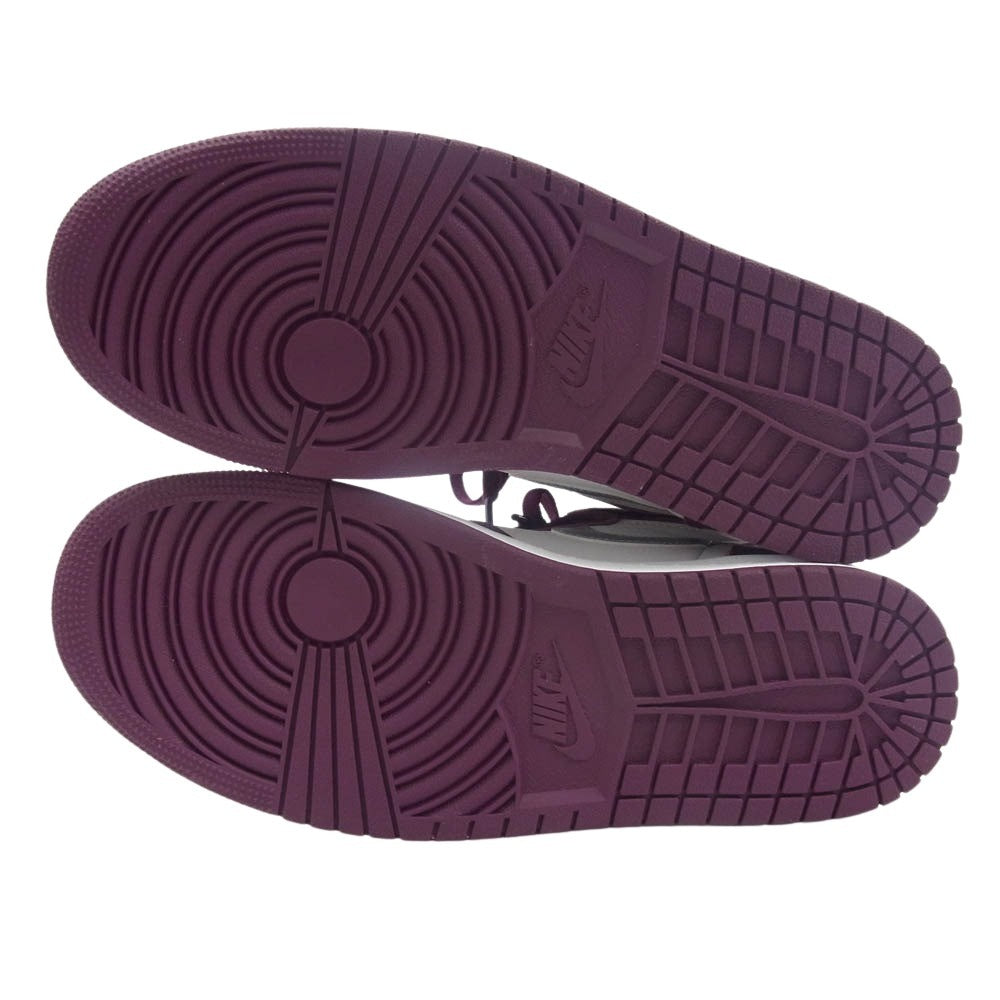 NIKE ナイキ 555088-611 Air Jordan 1 High OG Bordeaux エアジョーダン1 ハイ OG ボルドー スニーカー ワインレッド系 ホワイト系 27.5cm【極上美品】【中古】