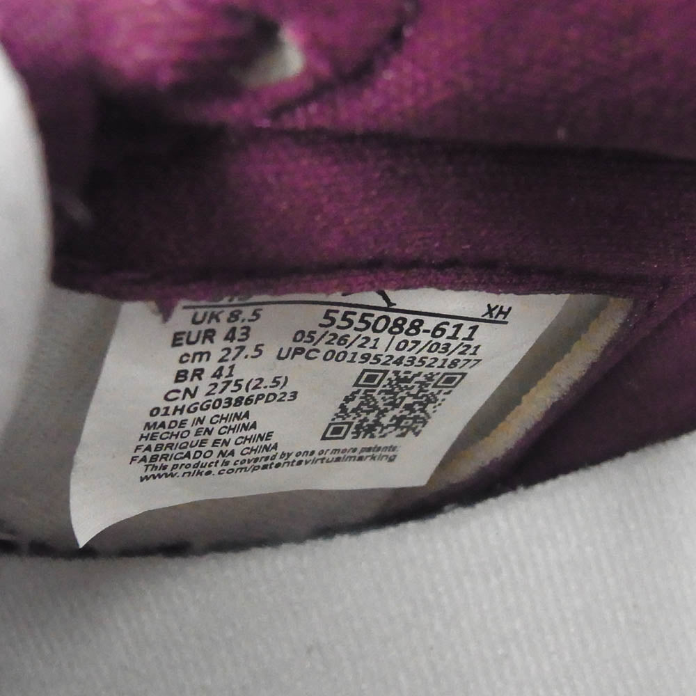 NIKE ナイキ 555088-611 Air Jordan 1 High OG Bordeaux エアジョーダン1 ハイ OG ボルドー スニーカー ワインレッド系 ホワイト系 27.5cm【極上美品】【中古】