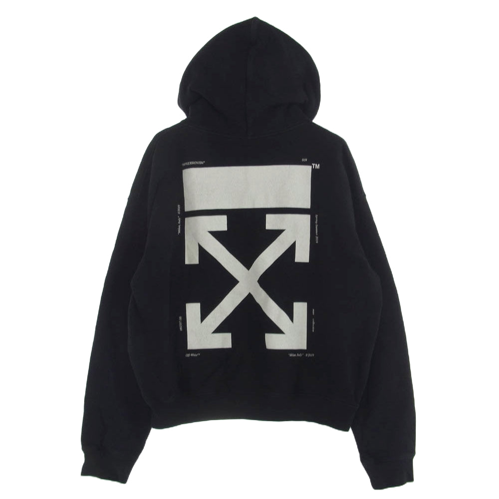 OFF-WHITE オフホワイト OMBB037R19B97003 KISS OVER HOODIE キス オーバーサイズ フーディ プルオーバ― パーカー ブラック系 XL【中古】