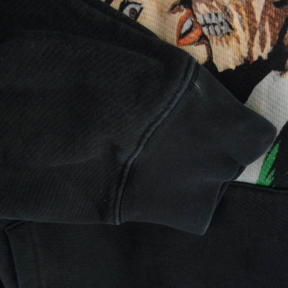 OFF-WHITE オフホワイト OMBB037R19B97003 KISS OVER HOODIE キス オーバーサイズ フーディ プルオーバ― パーカー ブラック系 XL【中古】