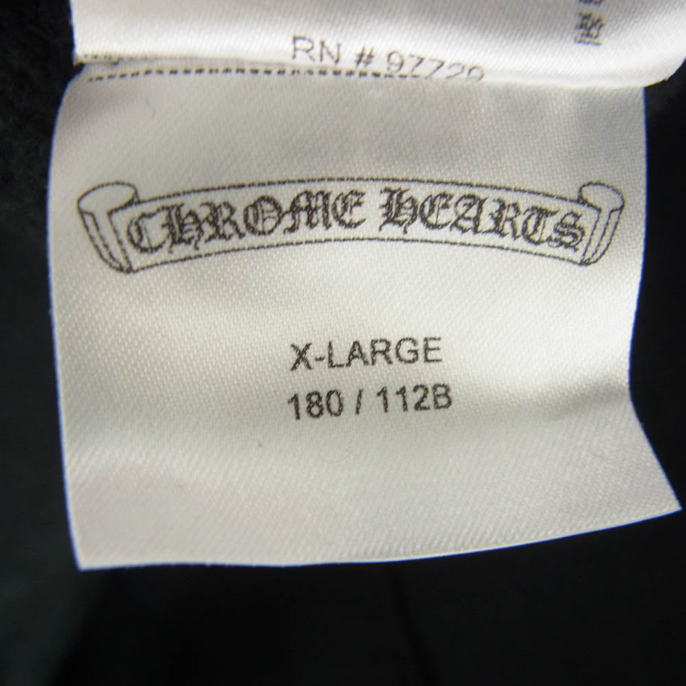 CHROME HEARTS クロムハーツ（原本無） オンライン限定 ホースシュープリント プルオーバー パーカー ブラック系 XL【中古】