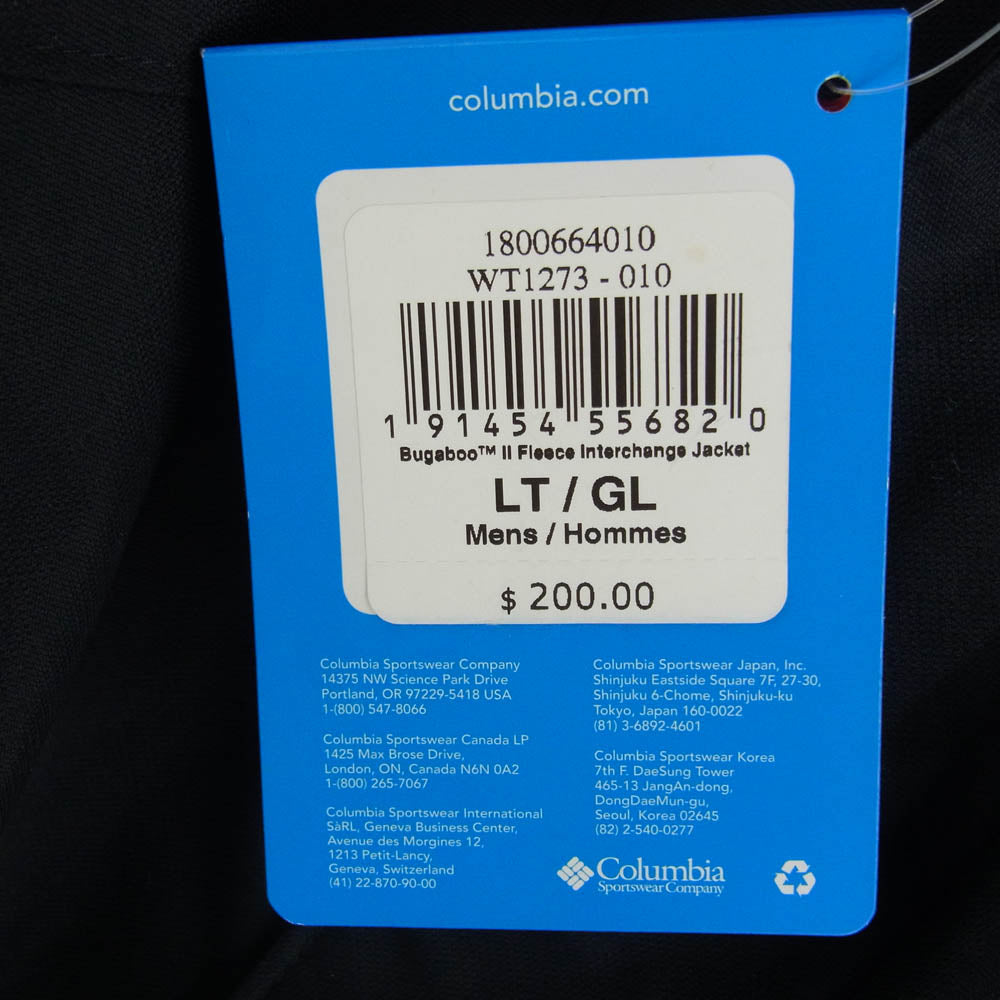 Columbia コロンビア Bugaboo Ii Fleece Interchange Jacket ブラック系 LT【極上美品】【中古】