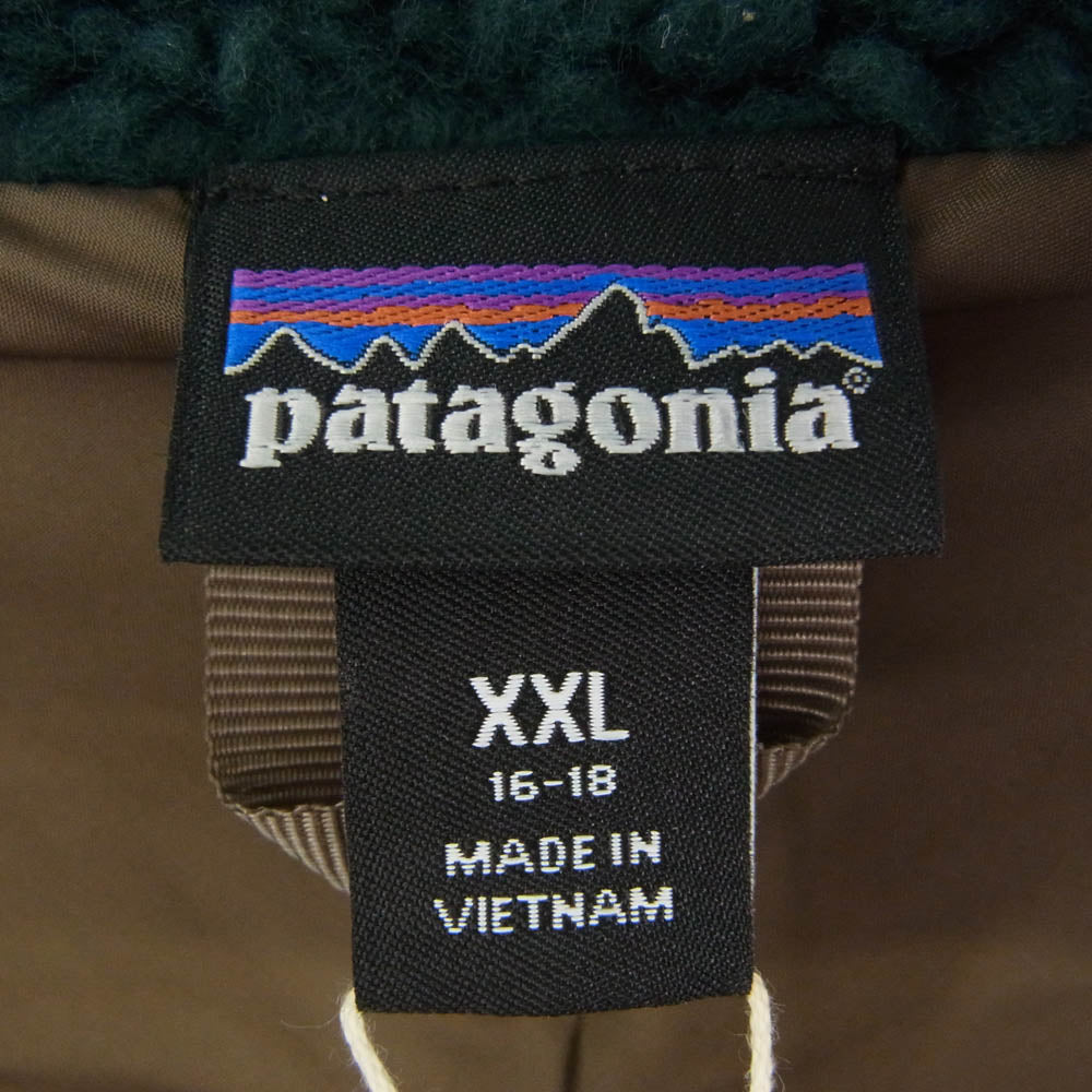 patagonia パタゴニア 21AW 65625 21年製 Kids Retro-X Fleece Jacket キッズ レトロX フリース ジャケット グリーン系 XXL 16-18【極上美品】【中古】