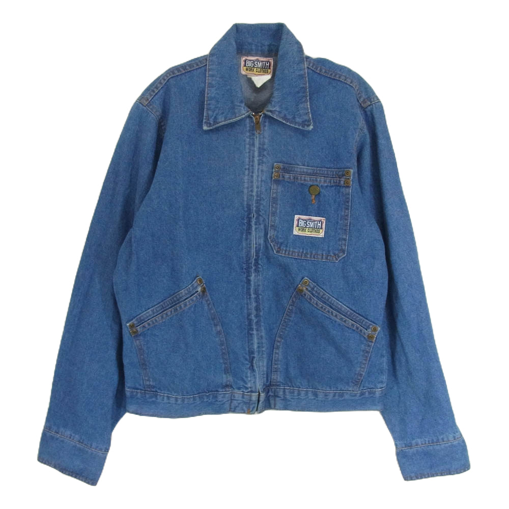 ヴィンテージ 90s BIG SMITH ビッグスミス デニム ワーク ジャケット インディゴブルー系 サイズ表記無【中古】