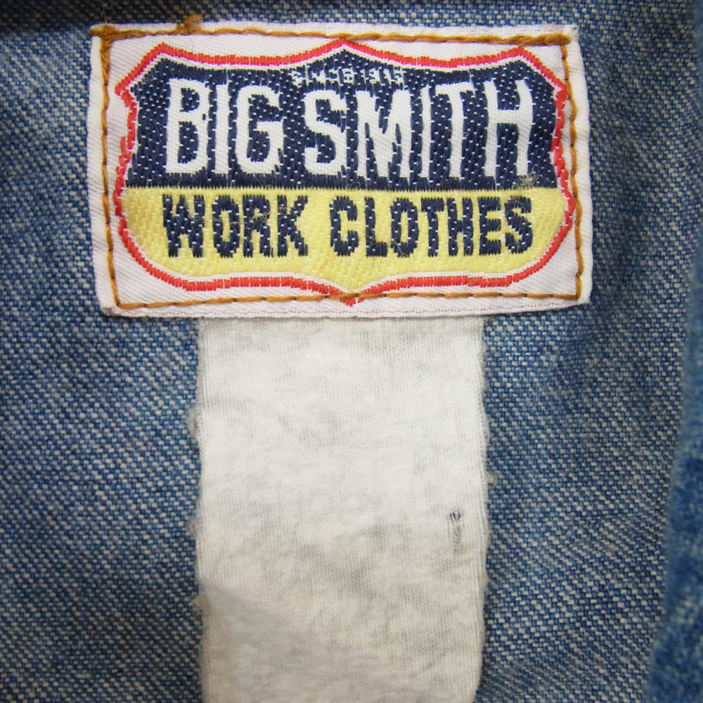 ヴィンテージ 90s BIG SMITH ビッグスミス デニム ワーク ジャケット インディゴブルー系 サイズ表記無【中古】