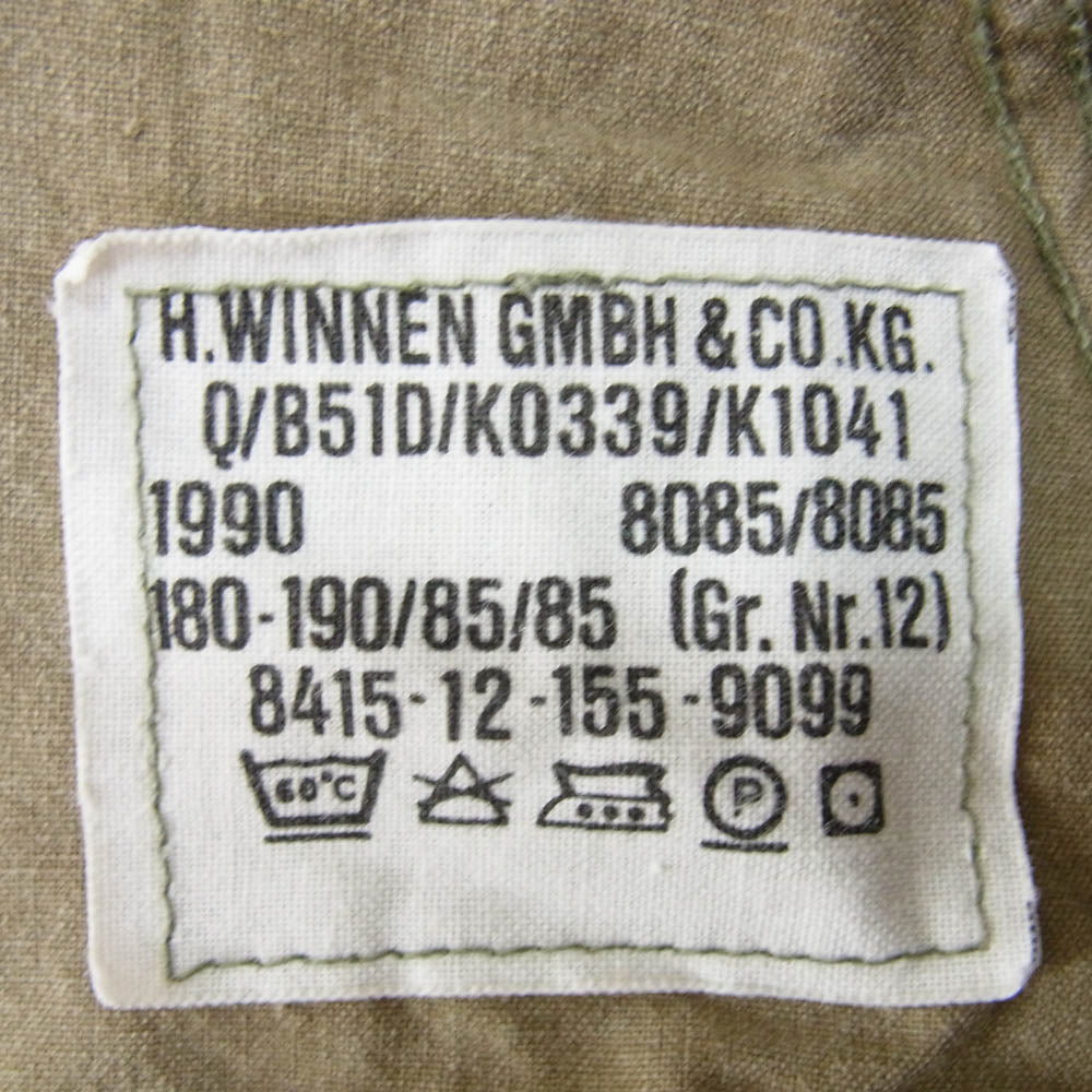 ヴィンテージ 90's ドイツ軍 カーゴ パンツ カーキ系 12【中古】